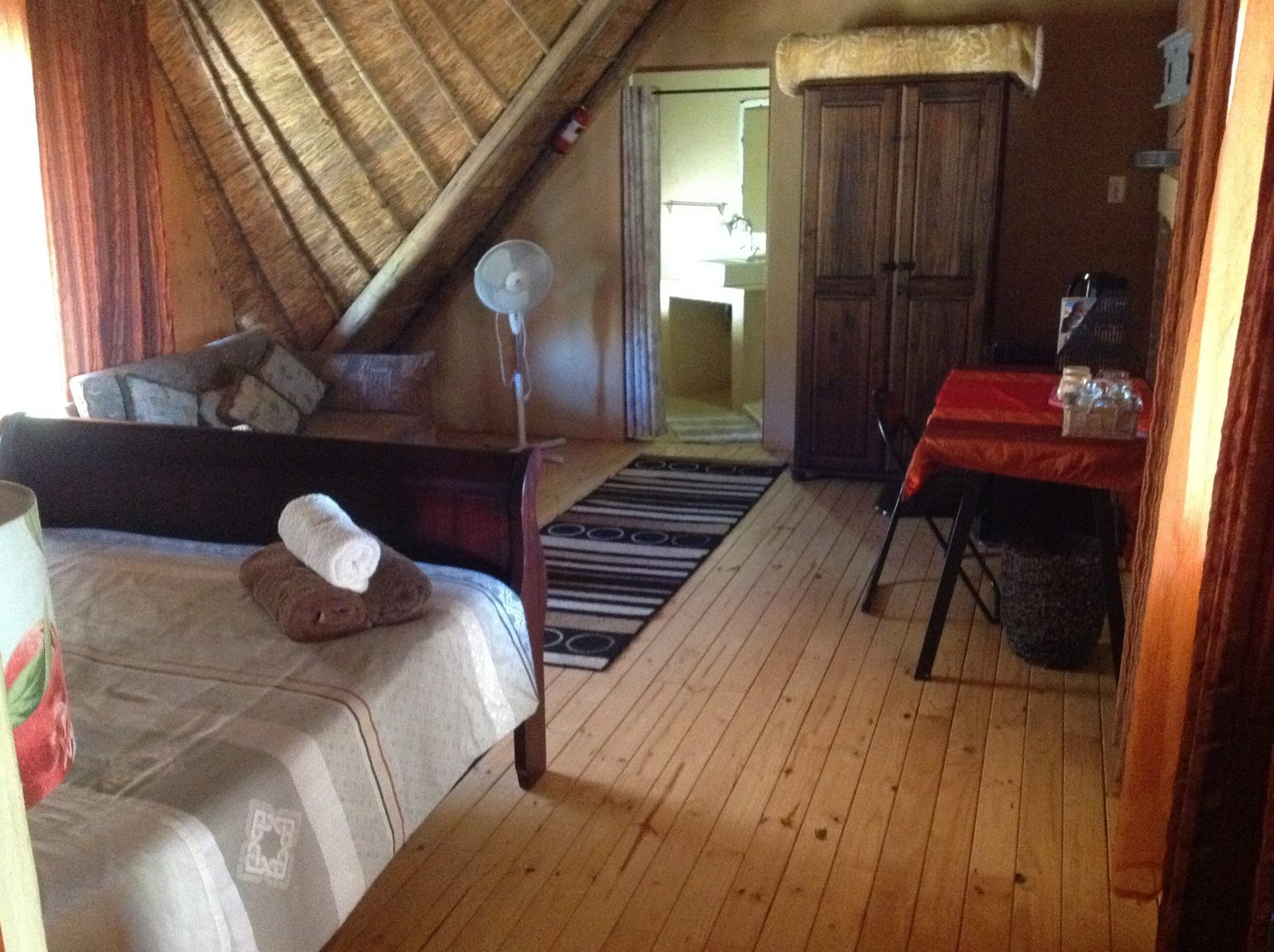 Attic room with timber floors
